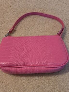 Pink Textured Shoulder Bag